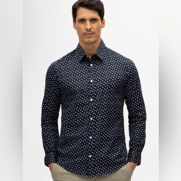 Julian & Mark Other - Julian and Mark RYAN GEO DOT PRINT SHIRT Navy NEW in Original Packaging